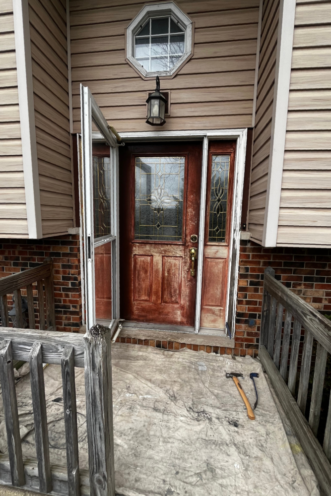 Front Door Installation - Before